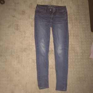 Medium wash skinny jeans. Goes with anything